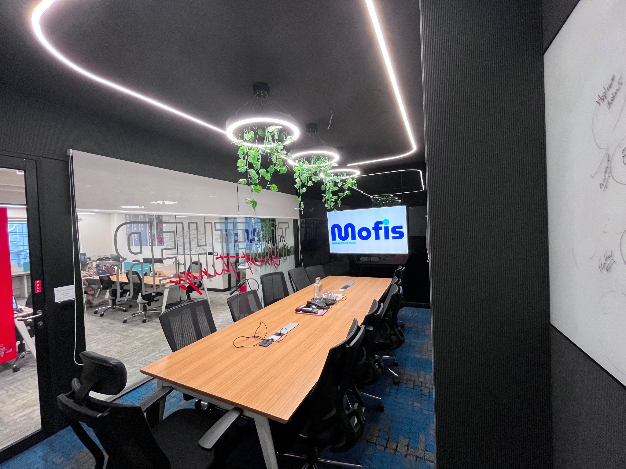 Mofis boardroom from glass side